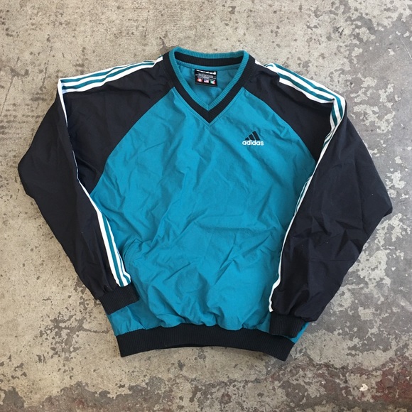 adidas teal windbreaker